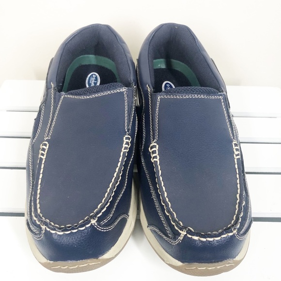 DR SCHOLLS blue leather slip on boat moccasins SHOES Size men’s 11 euc - Picture 5 of 12